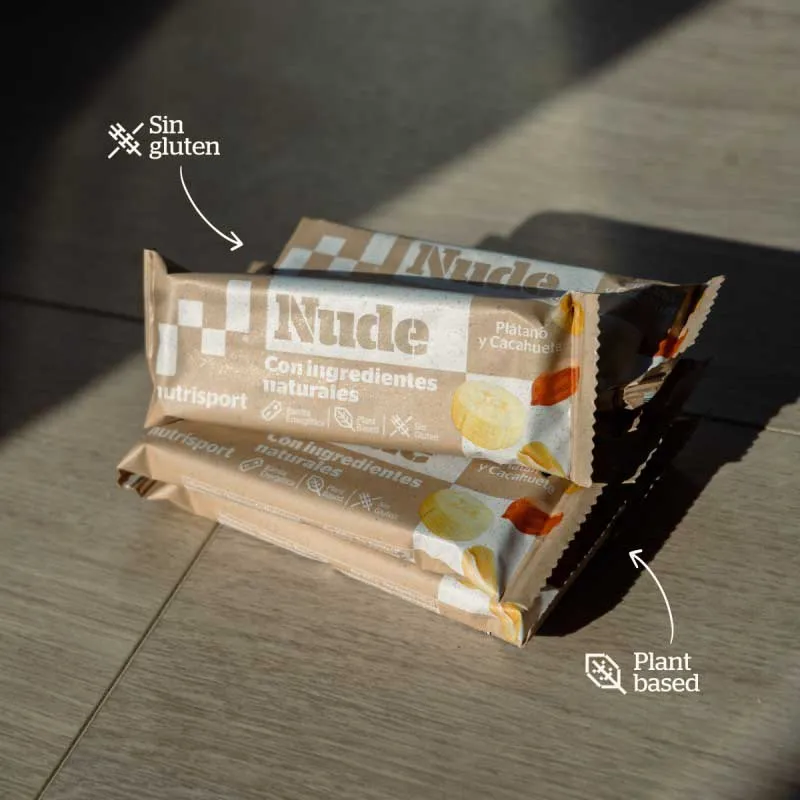 NutriSport Nude Energibar Låda Banan Och Jordnöt 45g 24 Enheter, Multicolor, One Size NutriSport Nude Energibar Låda Banan Och Jordnöt 45g 24 Enheter, Multicolor, One Size