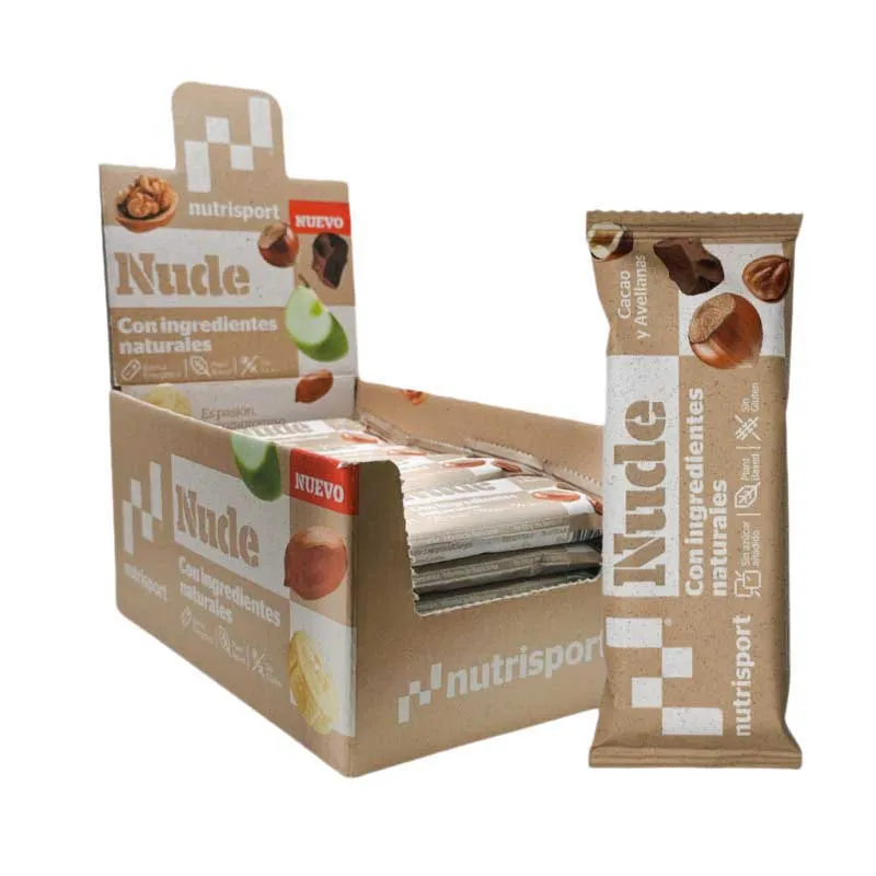 NutriSport Nude Energibar Låda Hasselnöt Och Kakao 45g 24 Enheter, Multicolor, One Size NutriSport Nude Energibar Låda Hasselnöt Och Kakao 45g 24 Enheter, Multicolor, One Size