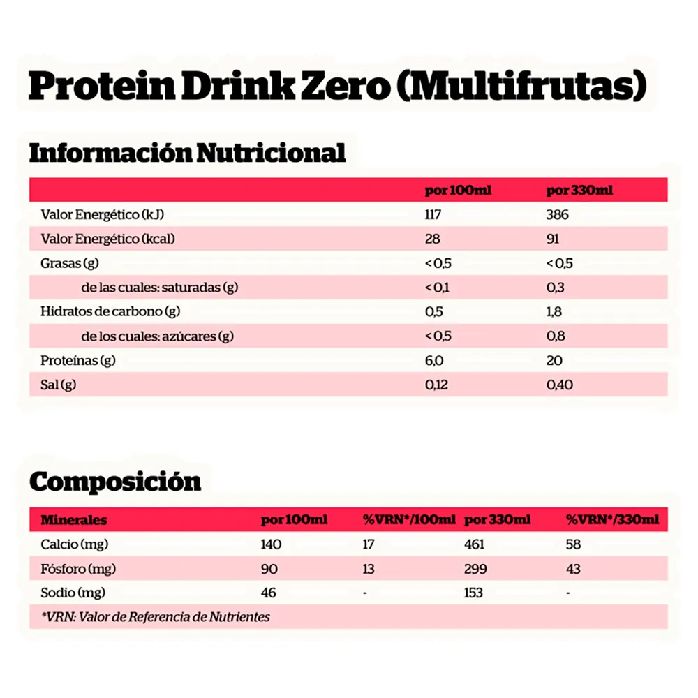 NutriSport Protein Zero Sugar Proteindryckslåda Multifrukt 330ml 12 Enheter, One size