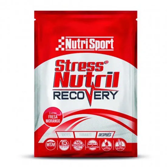 NutriSport Stressnutril Engångsdos Stickförpackning Jordgubbe 40g 20 Enheter, Red, One Size