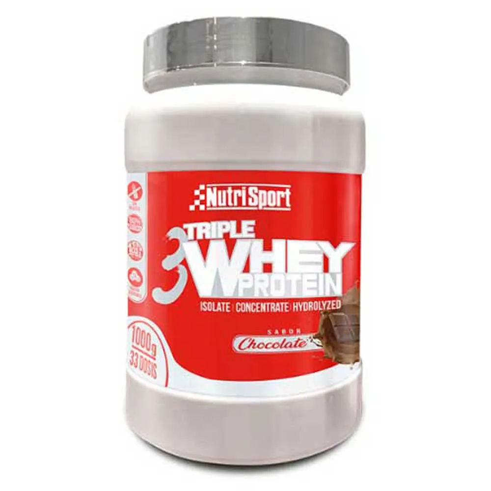 NutriSport Triple Vassleproteinisolat Choklad 1000g, Multicolor, One Size