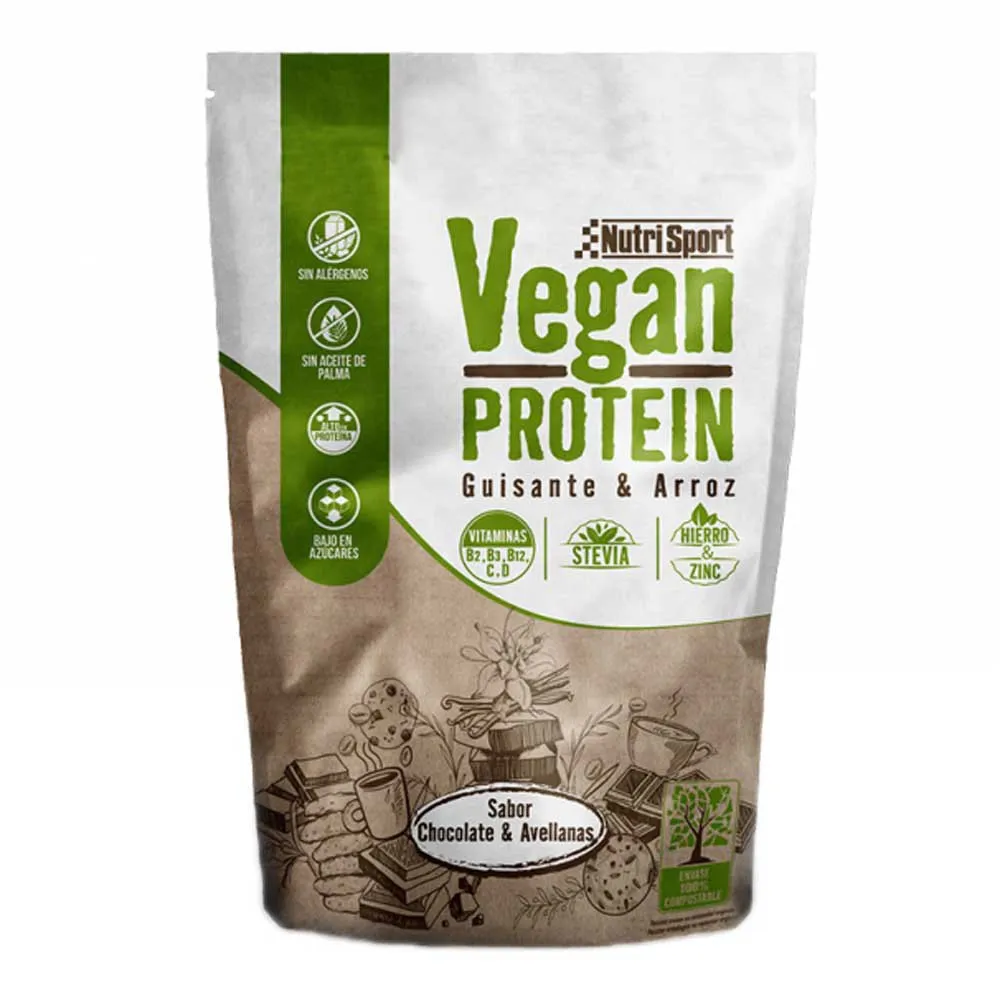 NutriSport Veganskt Protein Choklad Och Hasselnöt 468g, One size