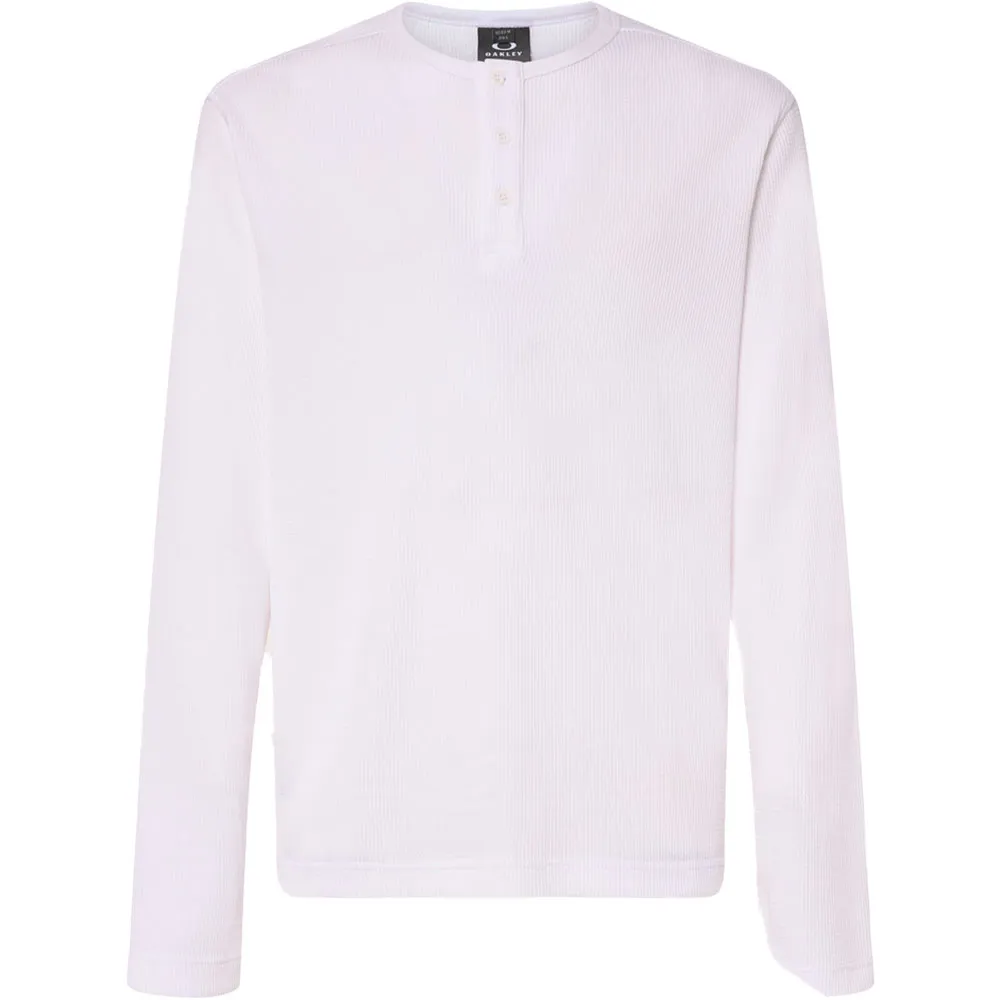 Oakley All Day Waffle Henley T-shirt Med Lång ärm, White