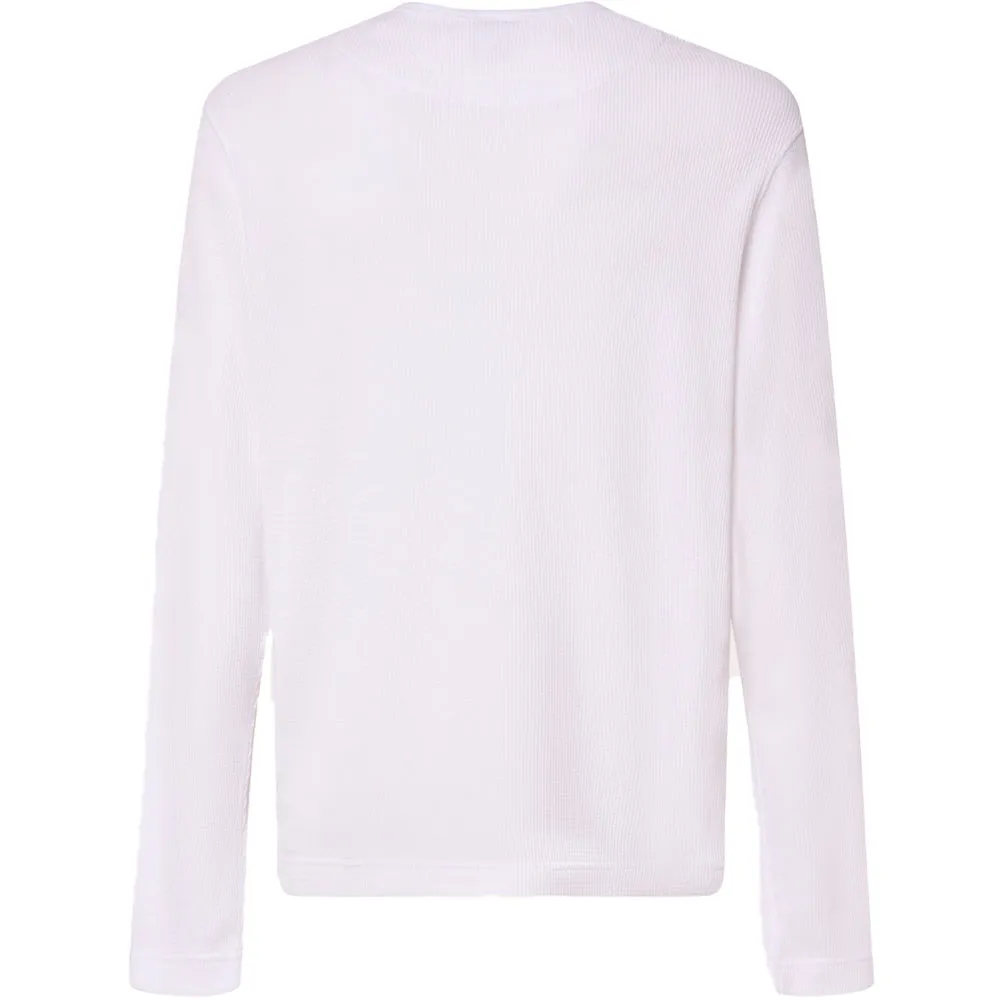 Oakley All Day Waffle Henley T-shirt Med Lång ärm, White