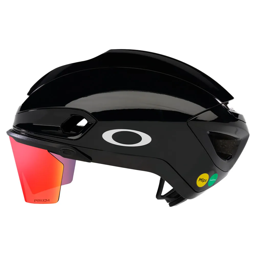 Oakley Aro7 Mips Road I.c.e Hjälm, Black Gloss Ice Reflective / Prizm Road