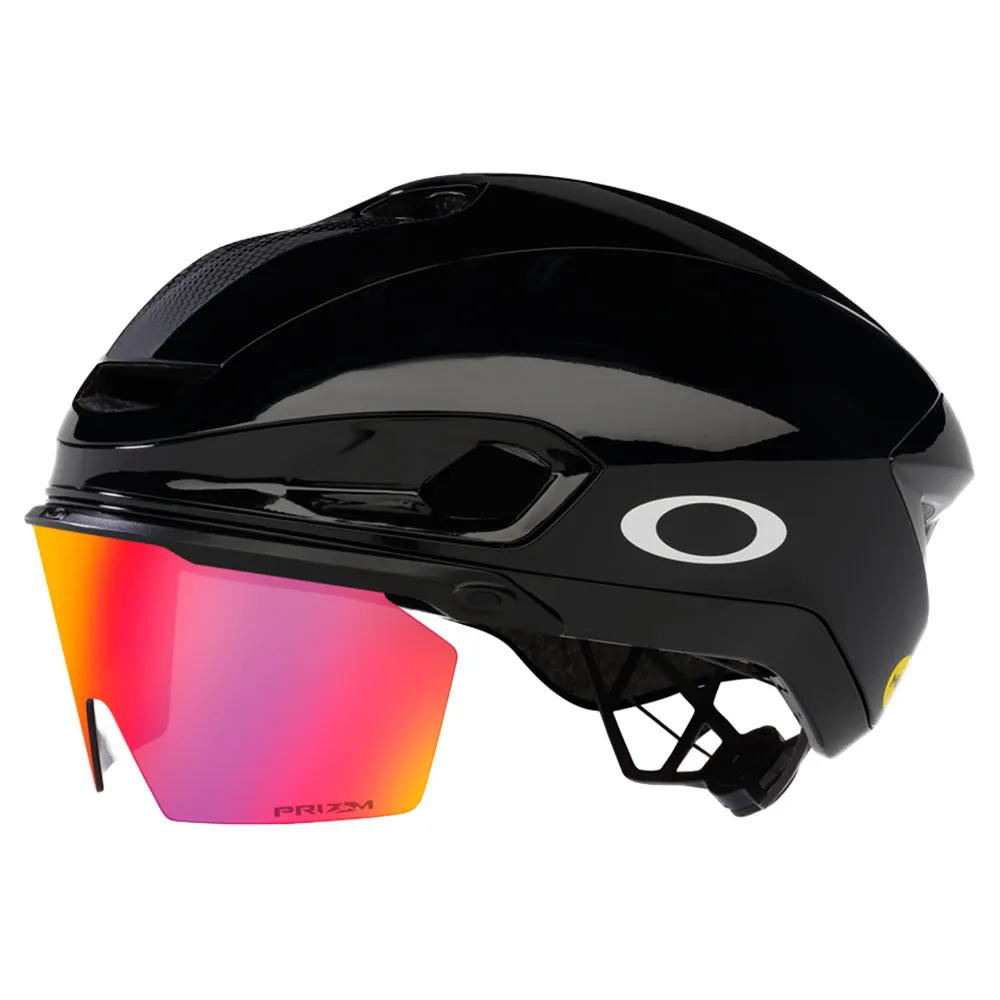 Oakley Aro7 Mips Road I.c.e Hjälm, Black Gloss Ice Reflective / Prizm Road