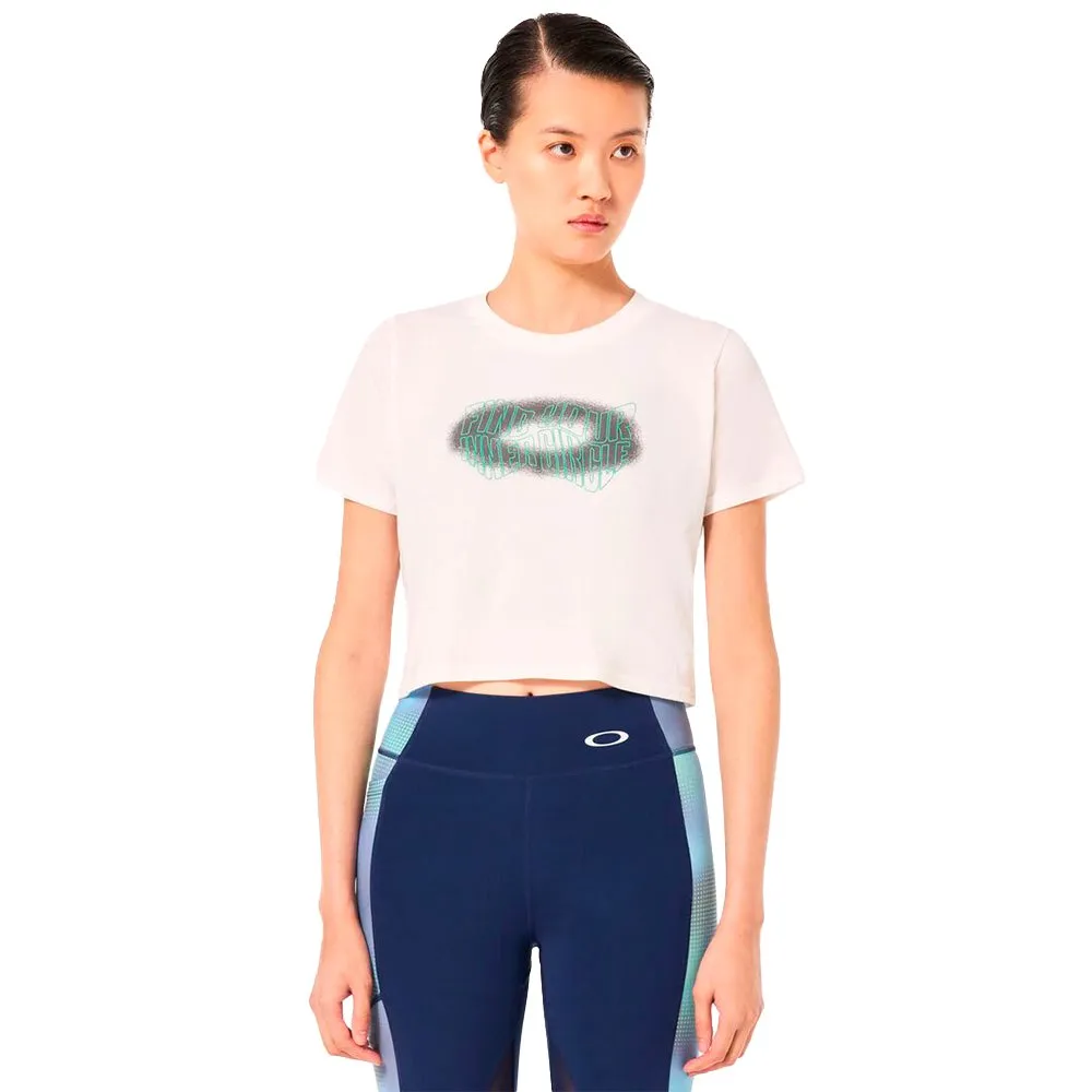 Oakley Pursuit Crop T-shirt Med Korta ärmar, White Oakley Pursuit Crop T-shirt Med Korta ärmar, White