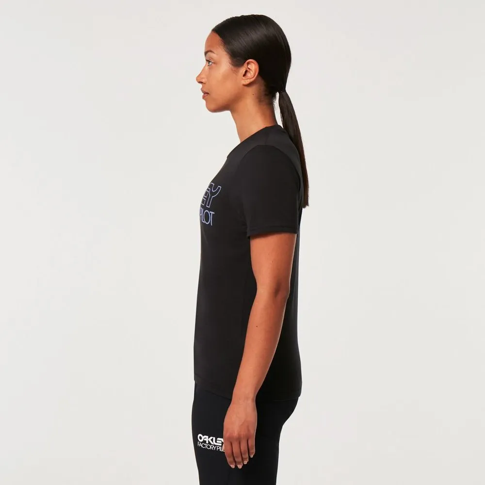 Oakley Wmns Factory Pilot T-shirt Med Korta ärmar, Blackout Oakley Wmns Factory Pilot T-shirt Med Korta ärmar, Blackout