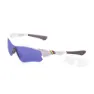 Shiny white / blue