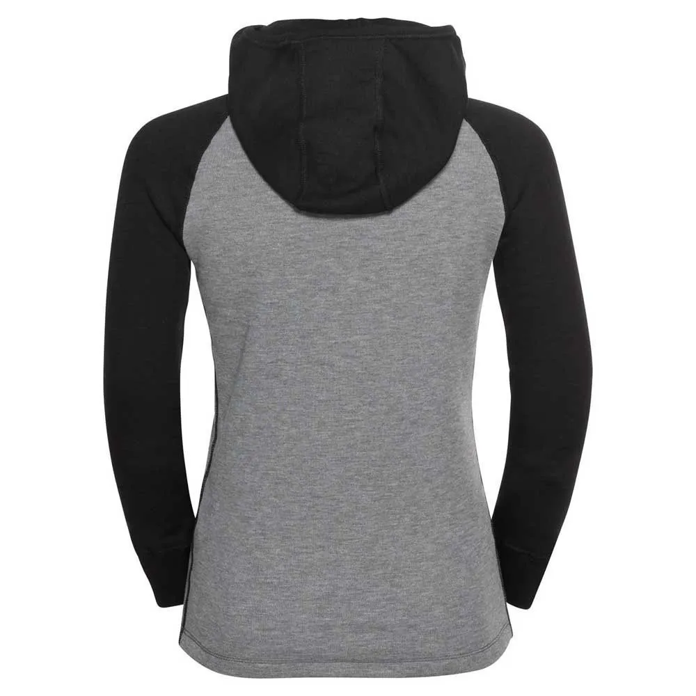 Odlo Active Warm Eco Huvtröja, Black / steel grey melange, 8Y