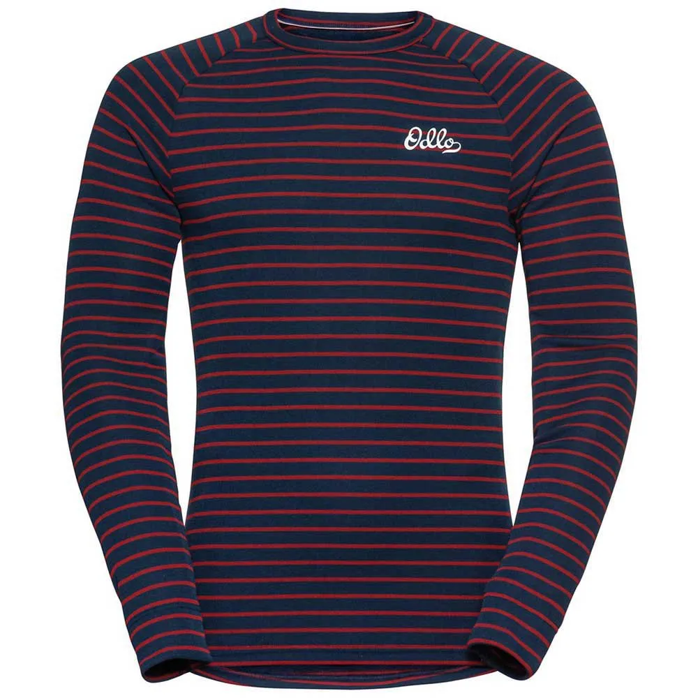 Odlo Active Warm Originals Eco Långärmad Baslager, Dark sapphire / sundried tomato