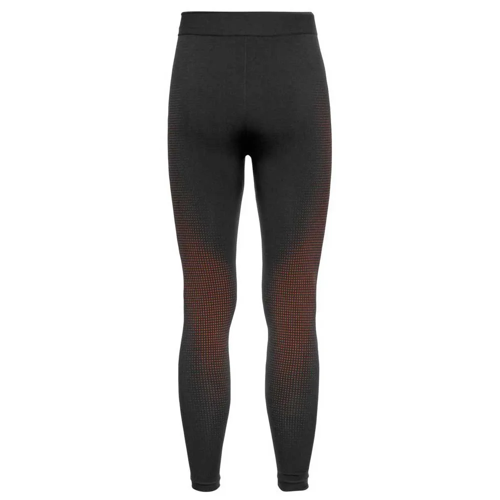 Odlo Bottom Long Performance Warm Eco Baslagerbyxor, Black / orange.com
