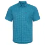 Odlo Chemise Mc Nikko Check Kortärmad Skjorta, Mykonos blue / horizon blue