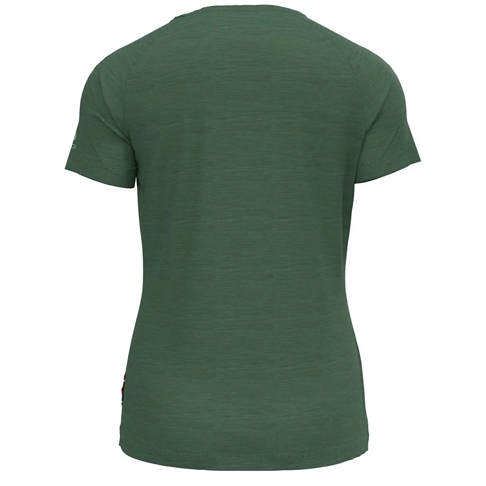 Odlo Concord Leaf Imprime T-shirt Med Korta ärmar, Myrtle melange