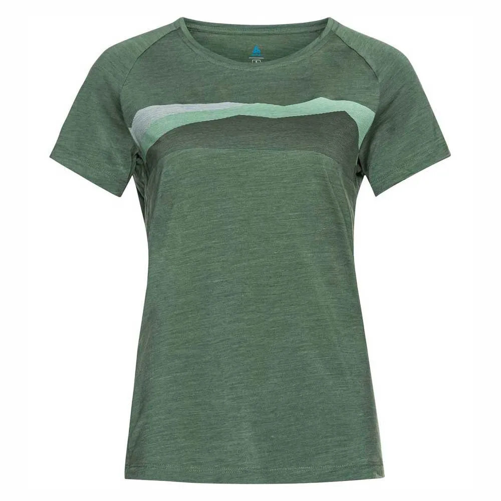 Odlo Concord Seasonal Print T-shirt Med Korta ärmar, Myrtle melange