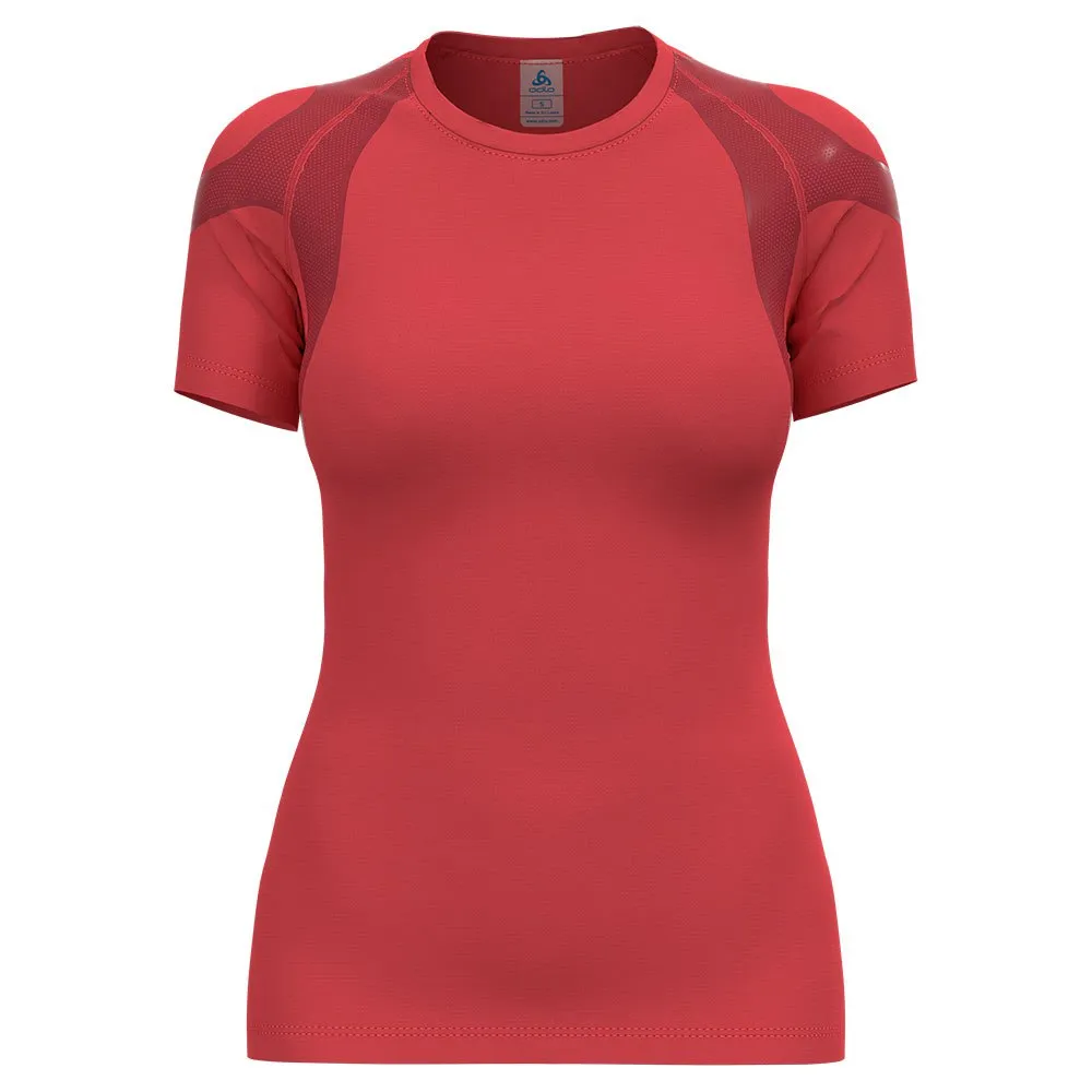 Odlo Crew Active Spine T-shirt Med Korta ärmar female, Cayenne Odlo Crew Active Spine T-shirt Med Korta ärmar female, Cayenne