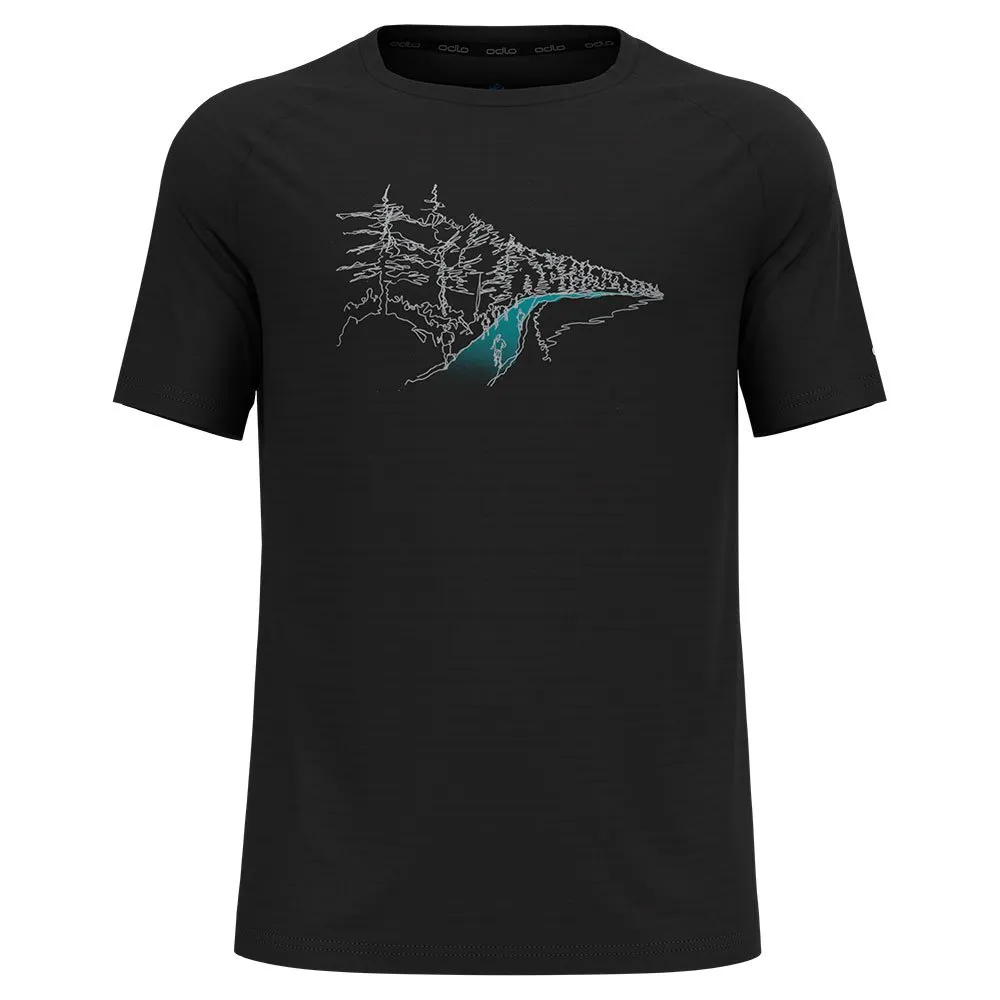 Odlo Crew Essential Print T-shirt Med Korta ärmar male Odlo Crew Essential Print T-shirt Med Korta ärmar male