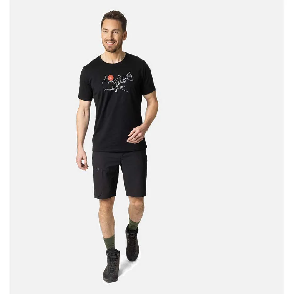 Odlo Crew Nikko Landscape T-shirt Med Korta ärmar, Black