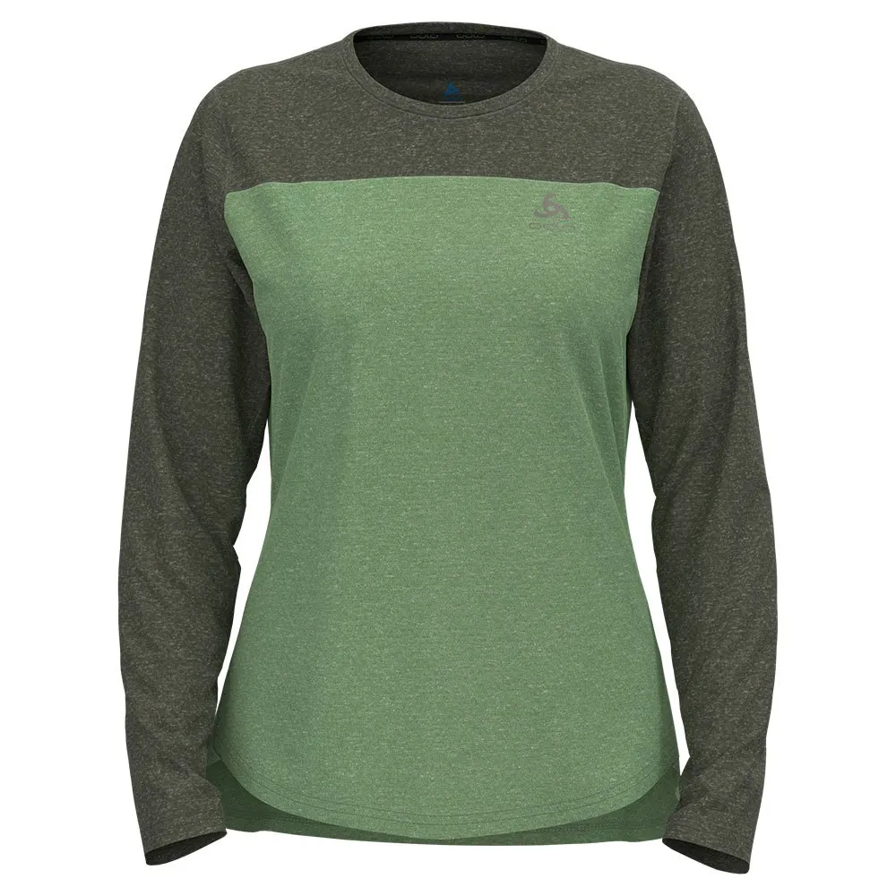 Odlo Crew X-alp Linencool T-shirt Med Lång ärm female, Loden frost melange / deep depths melange