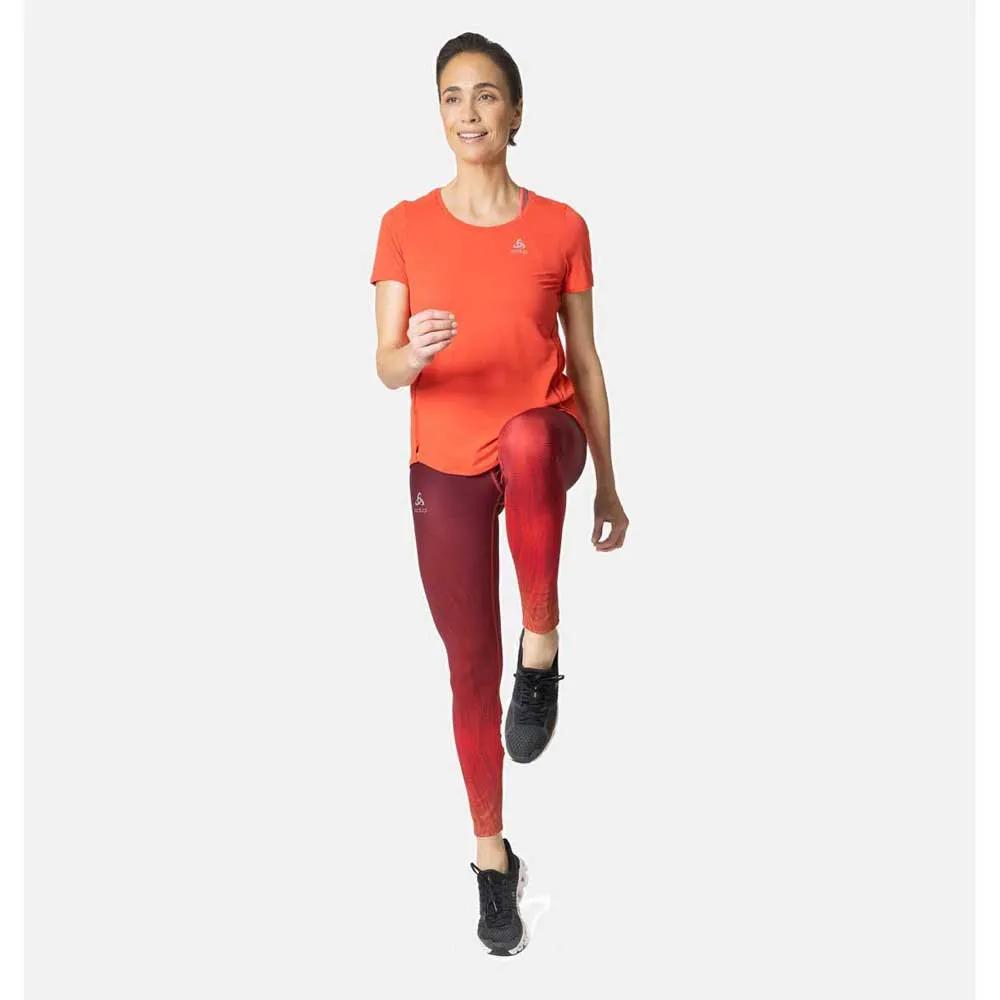 Odlo Crew Zeroweight Chill-tec T-shirt Med Korta ärmar female, Cayenne