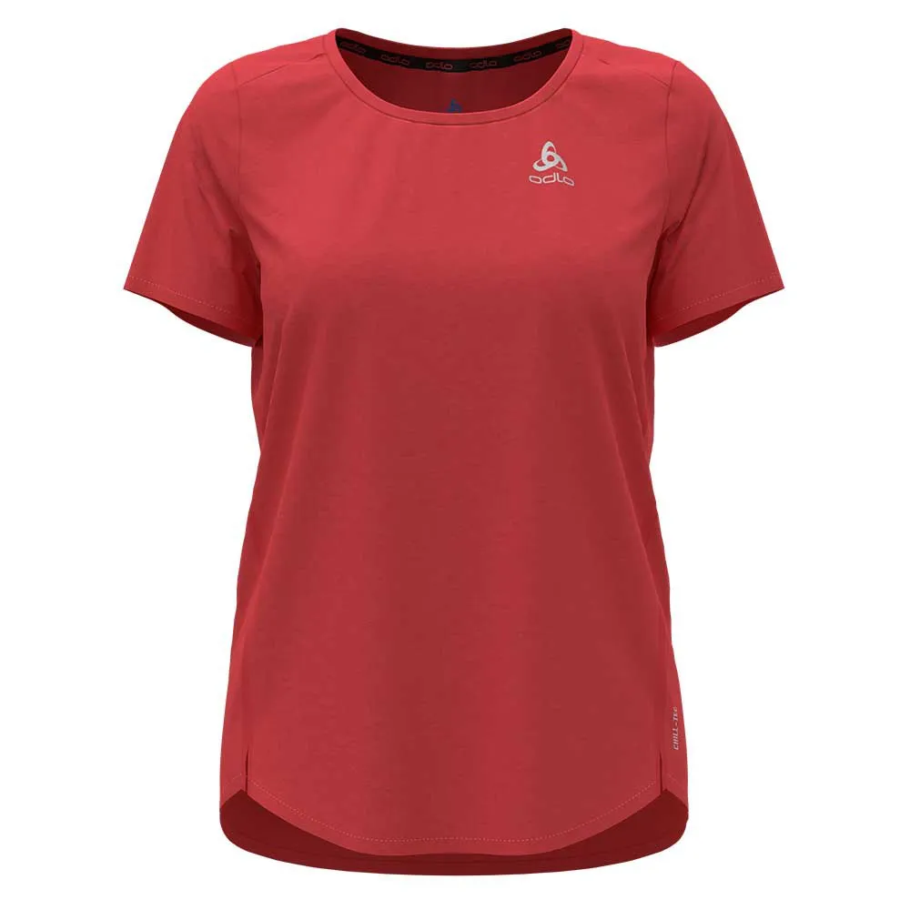 Odlo Crew Zeroweight Chill-tec T-shirt Med Korta ärmar female, Cayenne