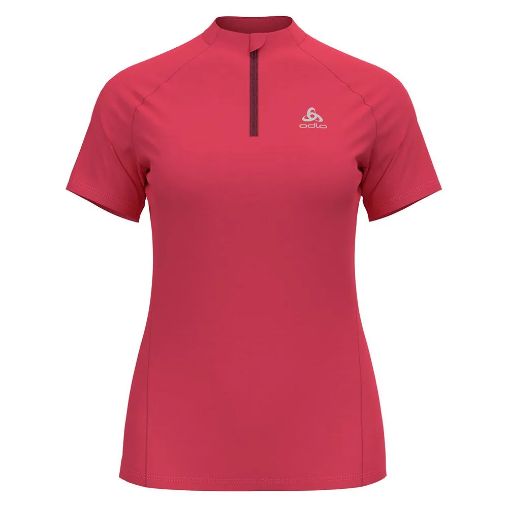 Odlo Essential Trail Zip T-shirt Med Korta ärmar, Paradise pink