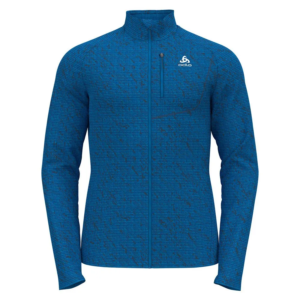 Odlo Fli Light Imprime Fleecejacka Med Dragkedja, Indigo bunting