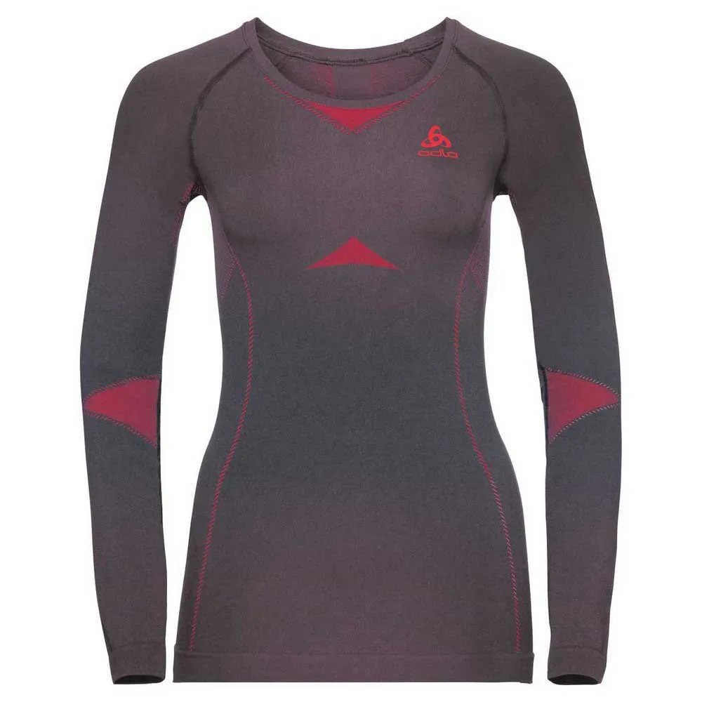 Odlo Fundamentals Perfor Långärmad Baslager, Odyssey gray / diva pink