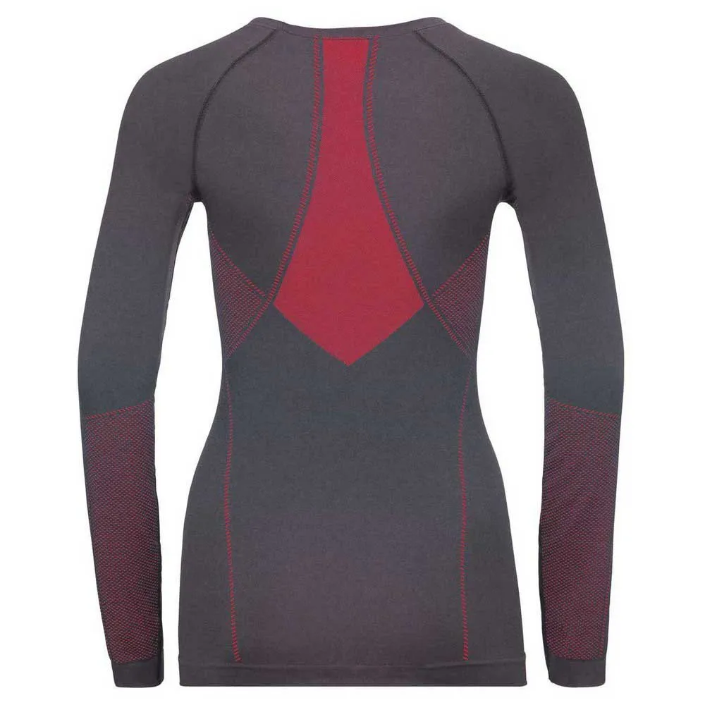 Odlo Fundamentals Perfor Långärmad Baslager, Odyssey gray / diva pink