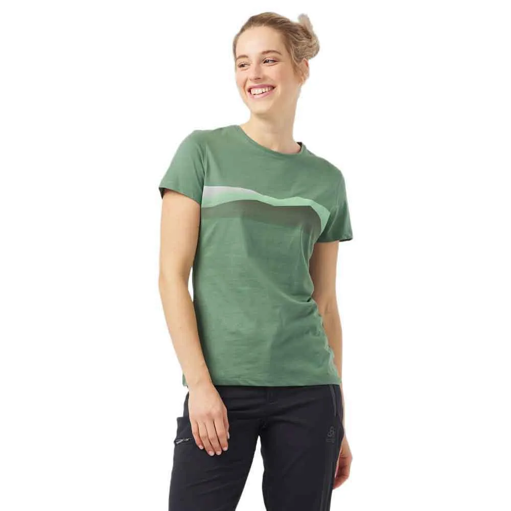 Odlo Kumano Seasonal Print T-shirt Med Korta ärmar, Myrtle