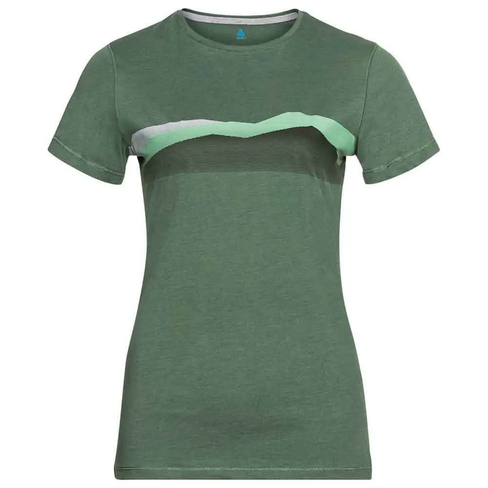 Odlo Kumano Seasonal Print T-shirt Med Korta ärmar, Myrtle