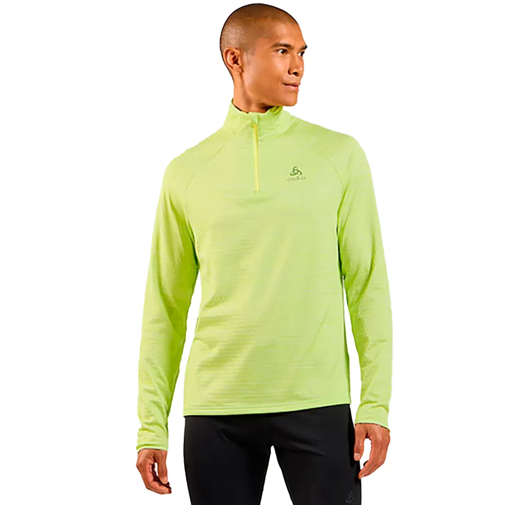 Odlo Men's Midlayer 1/2 Zip Run Easy Warm