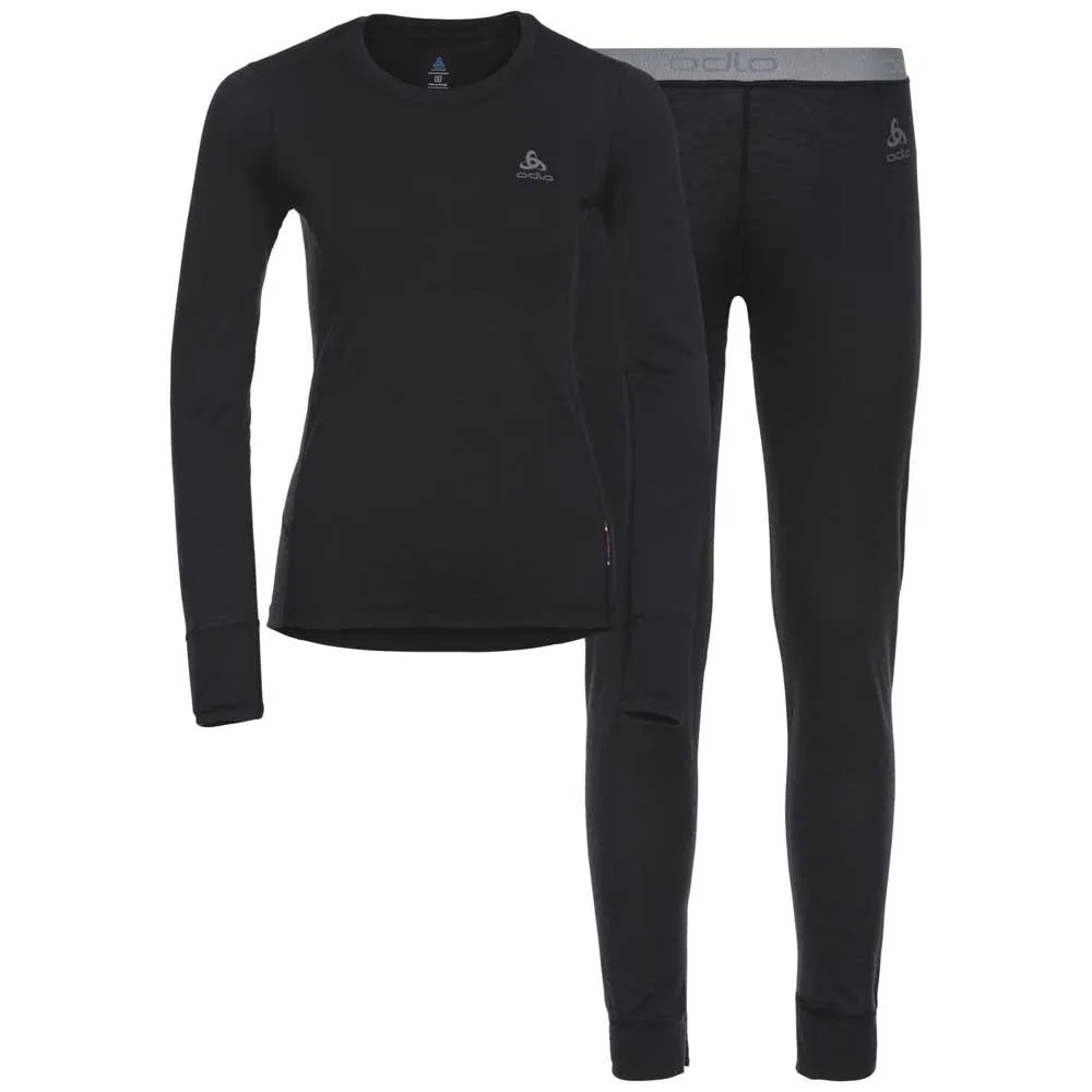 Odlo Merino Warm Långärmad Baslager, Black / black Odlo Merino Warm Långärmad Baslager, Black / black