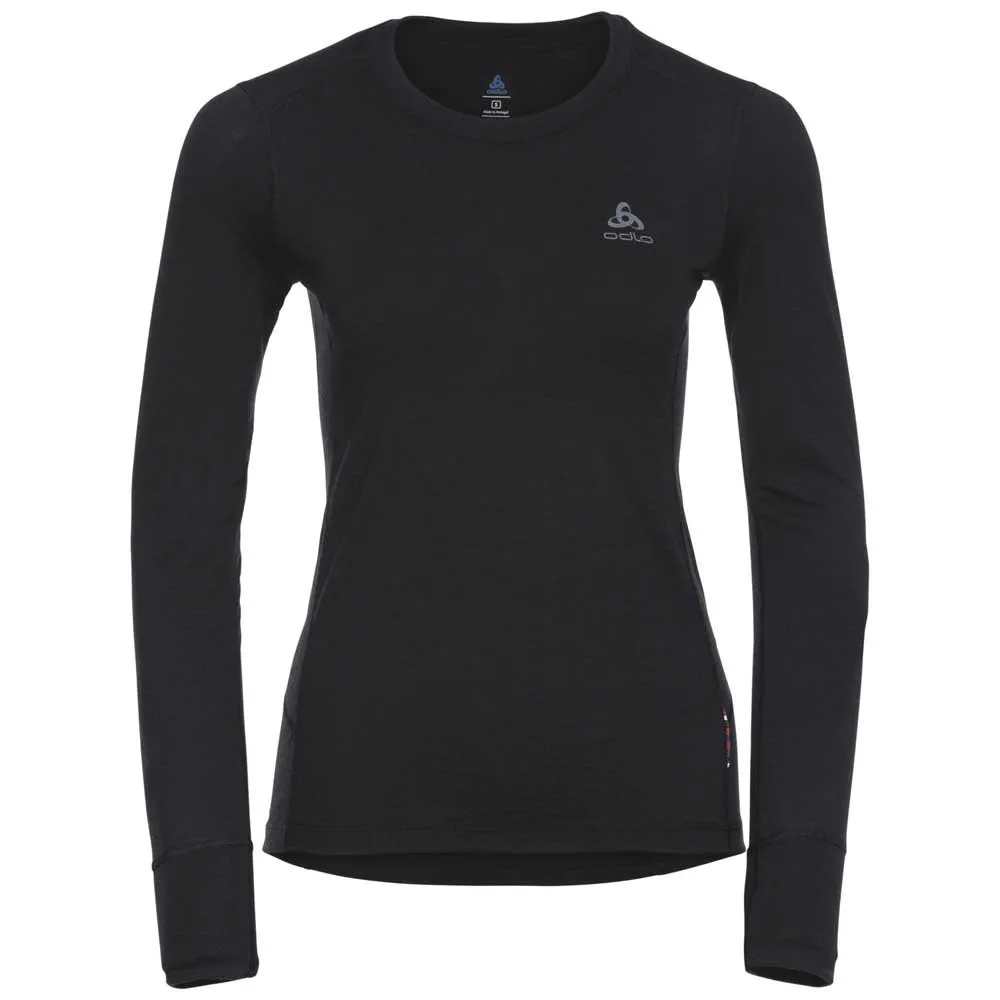 Odlo Merino Warm Långärmad Baslager, Black / black Odlo Merino Warm Långärmad Baslager, Black / black