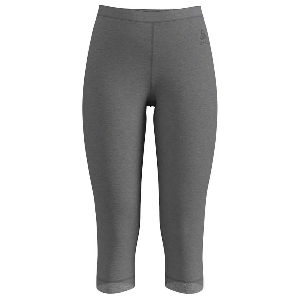 Odlo Natural 100% Merino Warm 3/4 Baslagerbyxor, Grey melange / grey melange