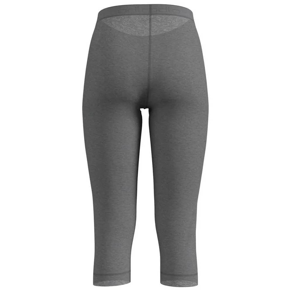 Odlo Natural 100% Merino Warm 3/4 Baslagerbyxor, Grey melange / grey melange