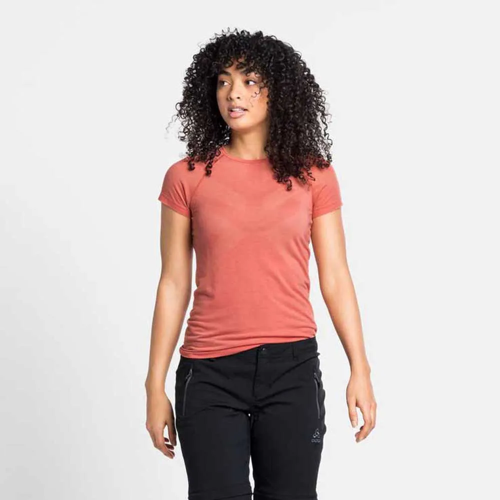 Odlo Natural Kinship X-light Kortärmad Baslager, Burnt sienna melange