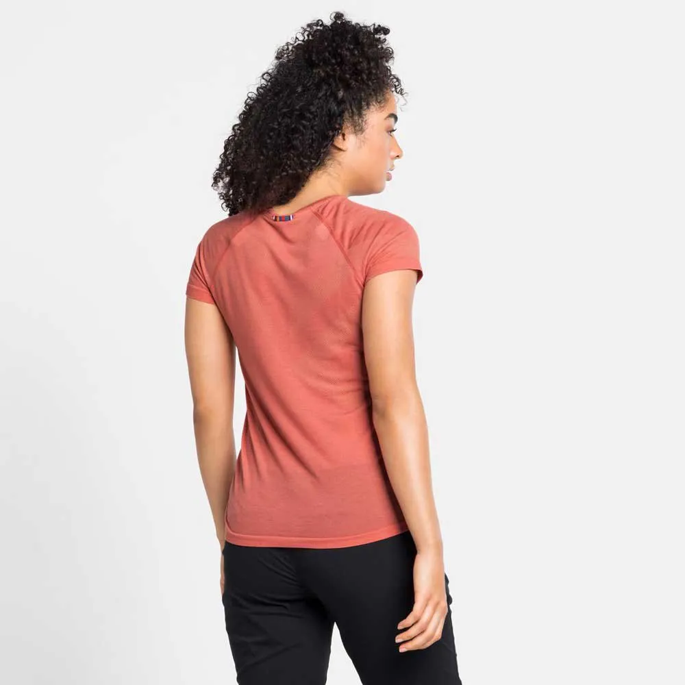 Odlo Natural Kinship X-light Kortärmad Baslager, Burnt sienna melange
