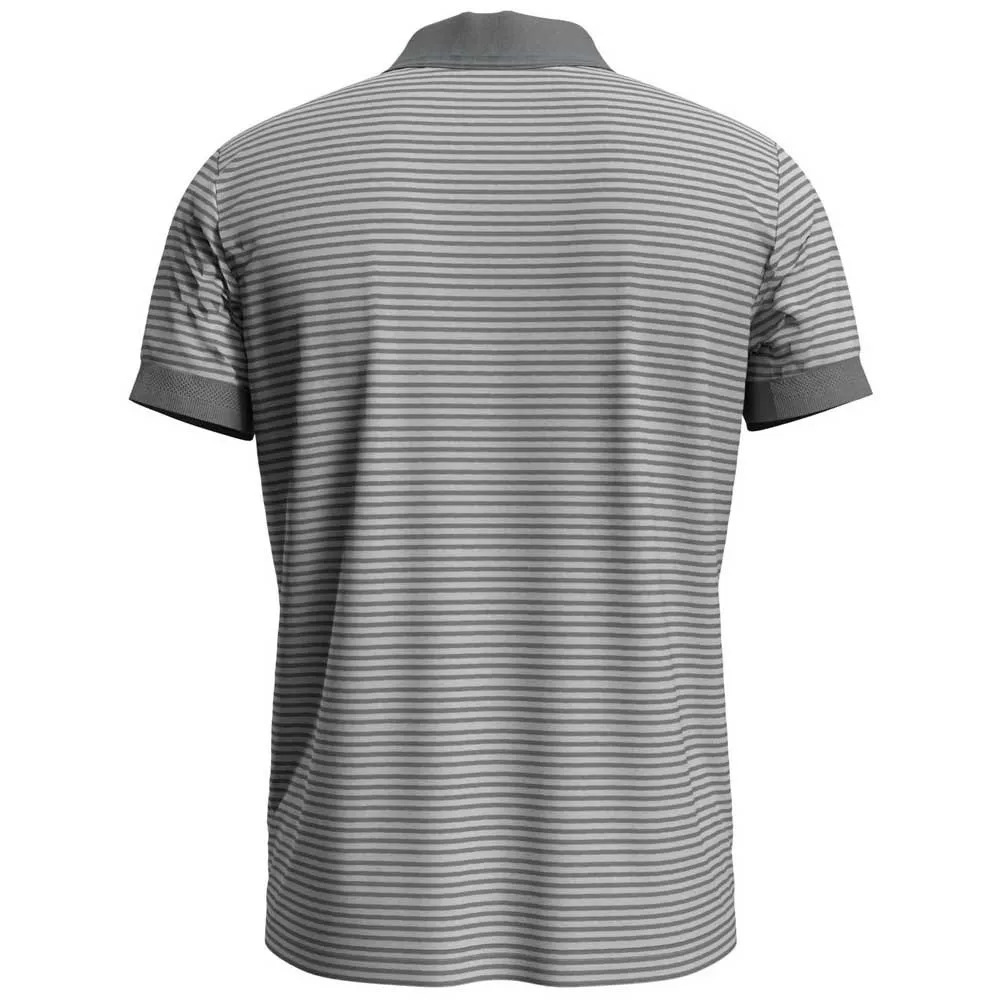 Odlo Nikko Dry Kortärmad Polotröja, Concrete grey / silver grey / stripes