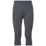 Odlo Performance Warm 3/4 Baslagerbyxor, Grey melange / black