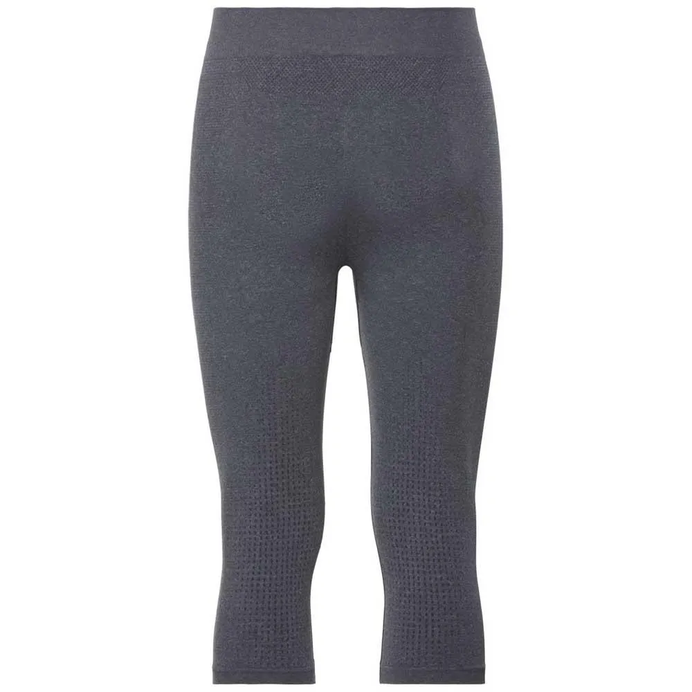 Odlo Performance Warm 3/4 Baslagerbyxor, Grey melange / black