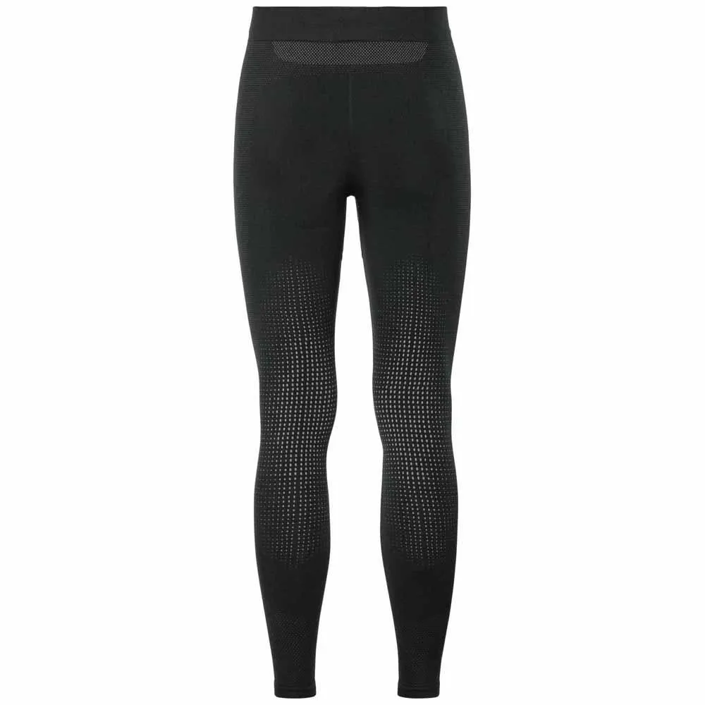 Odlo Performance Warm Baslagerbyxor, Black / odlo concrete grey