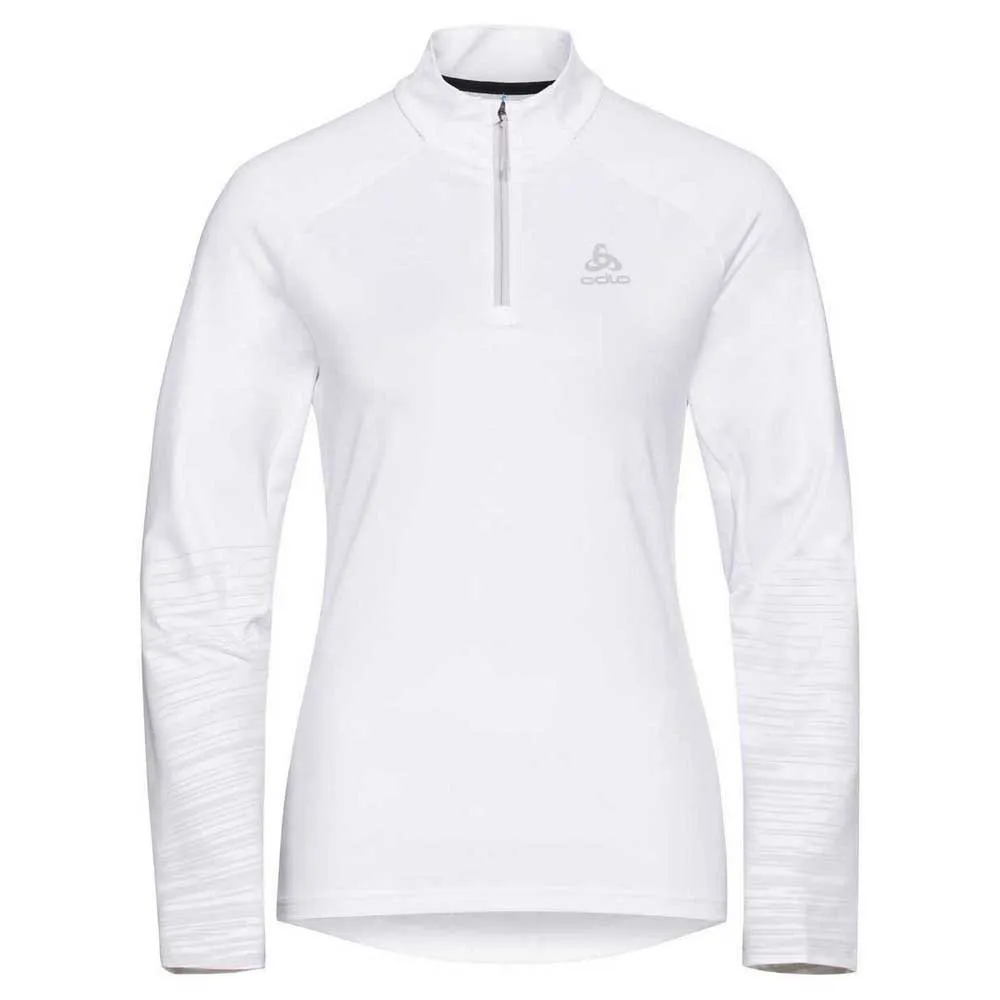 Odlo Sesvenna Graphic Tröja Med Halv Dragkedja, White