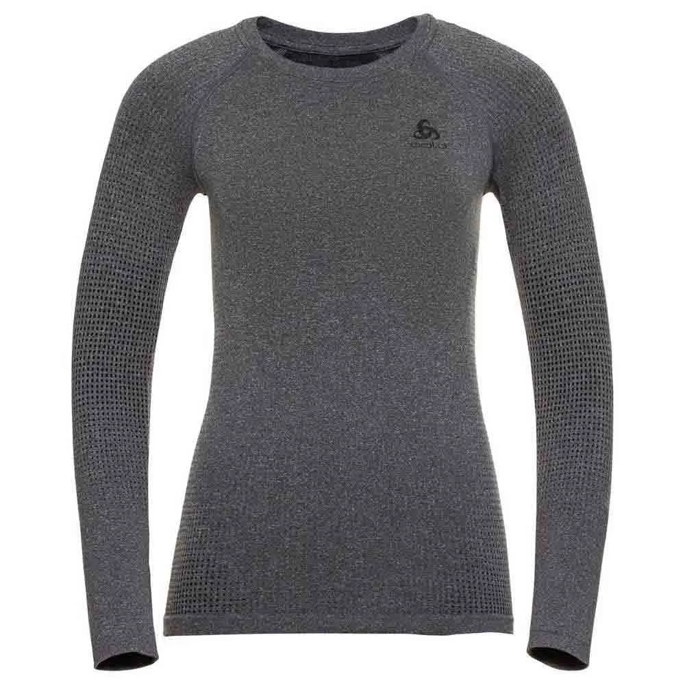 Odlo Top Performance Warm Ec Långärmad Baslager, Grey melange / black