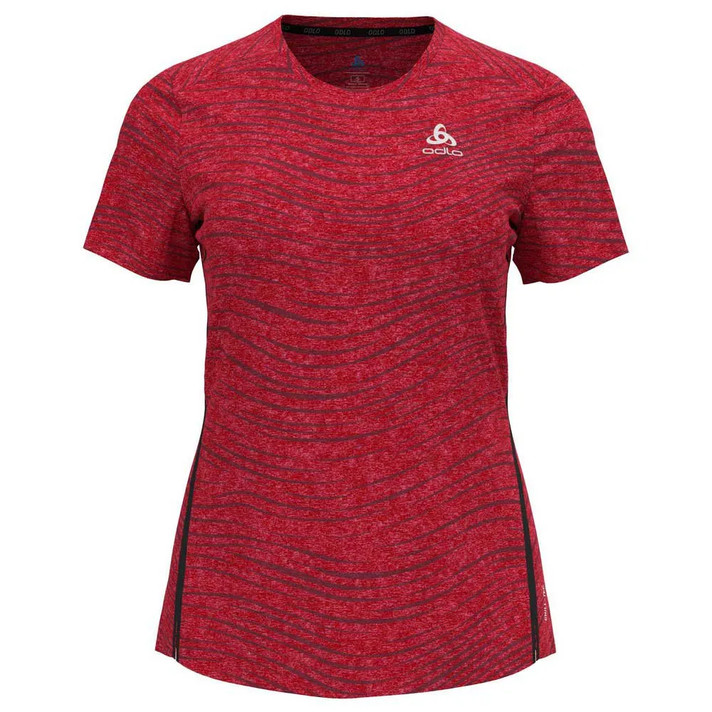 Odlo Zeroweight Enginee T-shirt Med Korta ärmar female, Deep claret melange Odlo Zeroweight Enginee T-shirt Med Korta ärmar female, Deep claret melange