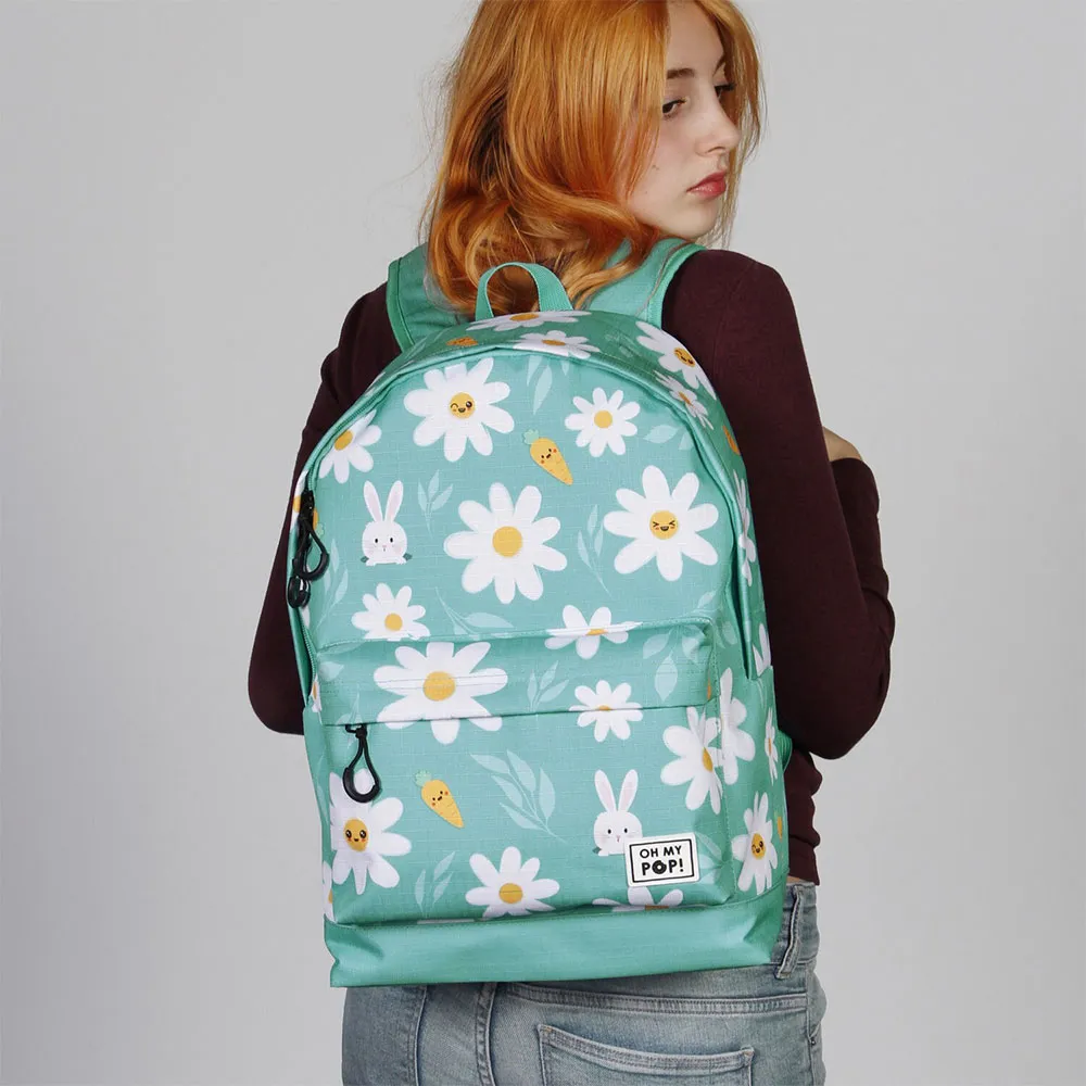 Oh My Pop Blommande Fläkt Hs 2.2 Ryggsäck, Turquoise Oh My Pop Blommande Fläkt Hs 2.2 Ryggsäck, Turquoise