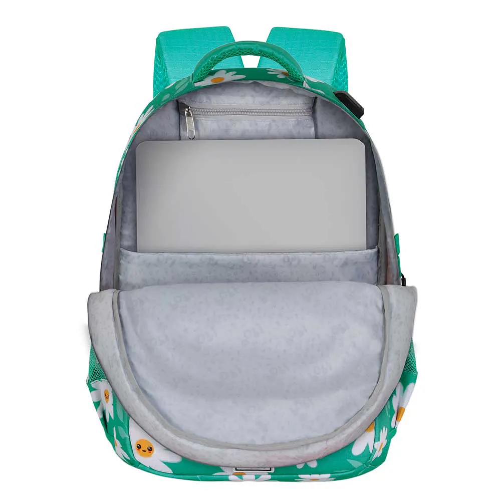 Oh My Pop Blomstrande Plus Springande Ryggsäck, Turquoise