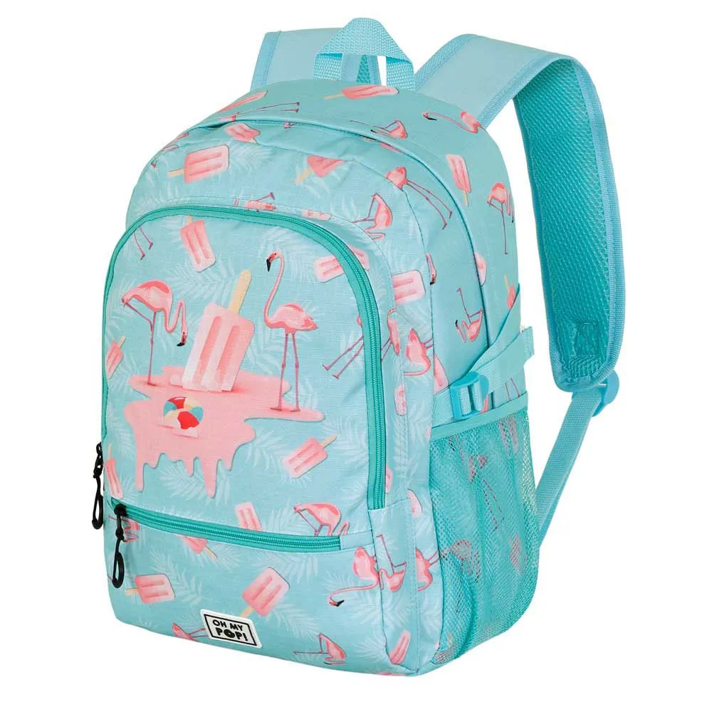 Oh My Pop Fan Fight Ice Flamingo 2.2 Ryggsäck, Turquoise