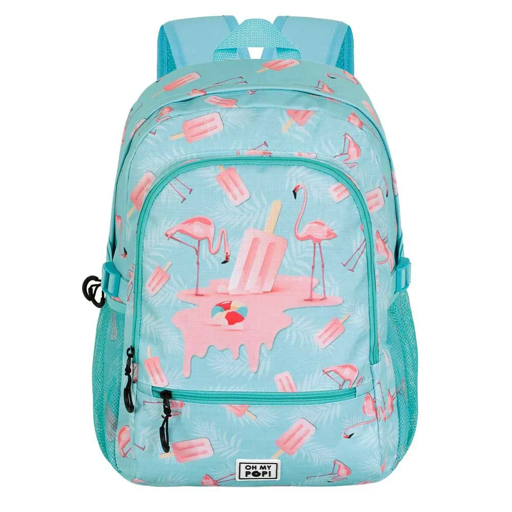 Oh My Pop Fan Fight Ice Flamingo 2.2 Ryggsäck, Turquoise
