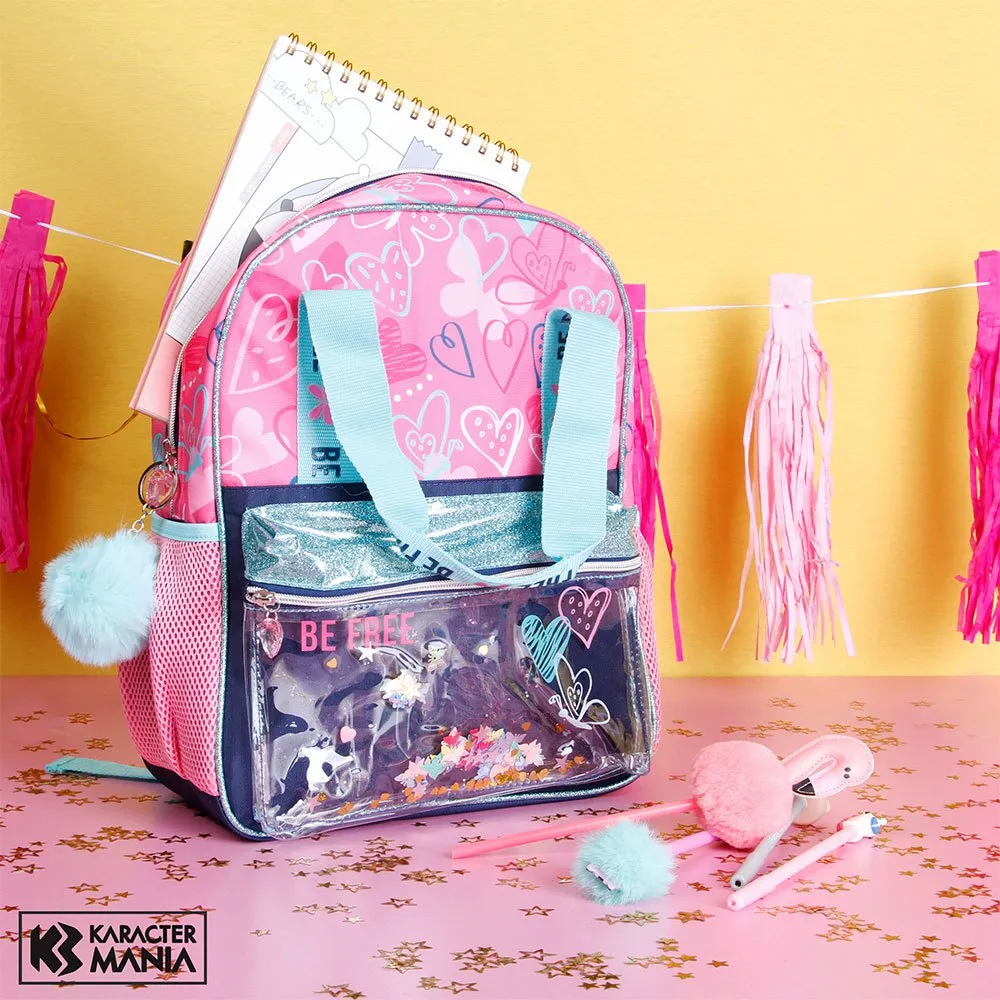 Oh My Pop Glitter Be Free Ryggsäck, Pink